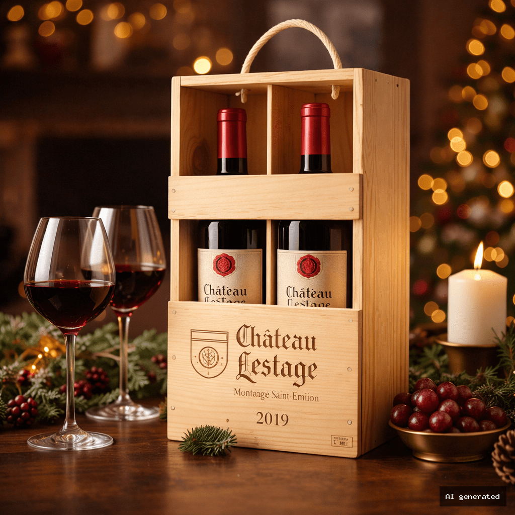 Gaveæske Chateau Lestage 2 fl Rød 2019 4 Gaveæske Chateau Lestage 2 fl Rød 2019 - Billede 4